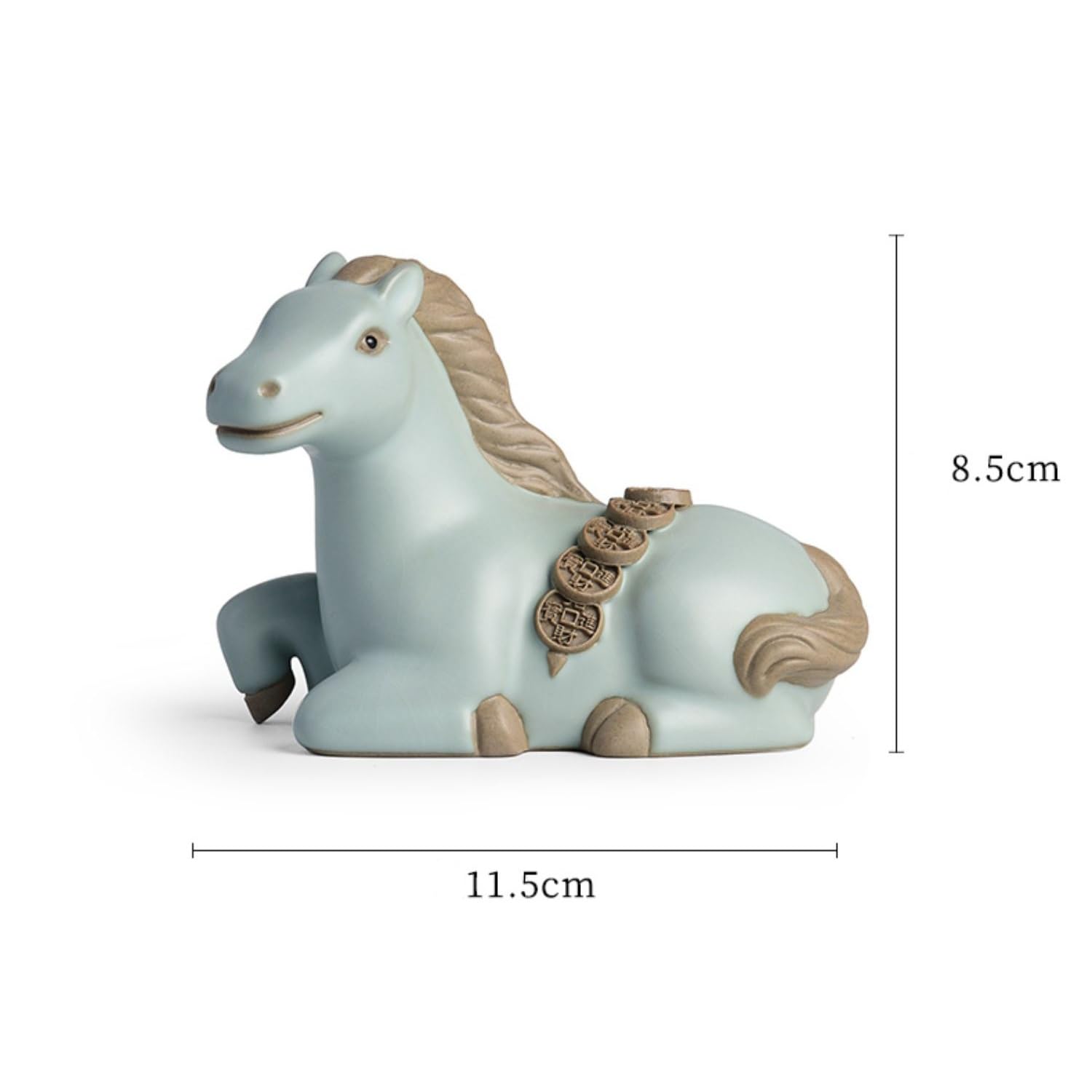 figurki zwierzątek， Ceramiczna figurka konia, ozdoba na biurko, zestaw do herbaty, akcesoria do rękodzieła, dekoracja stołu, prezenty