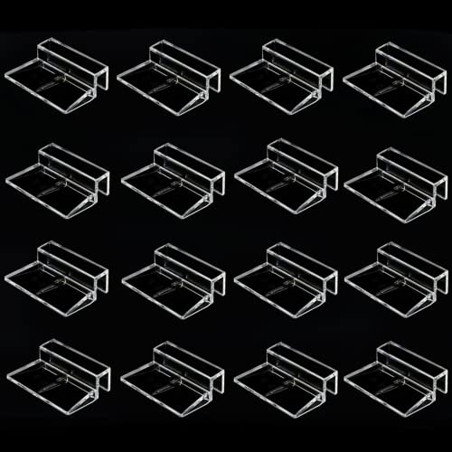 16pcs Aquarium Fish Tank Glass Cover Clip Support Holder,Clear Color Acrylic Fish Tanks Glass Cover Clip for Rimless…