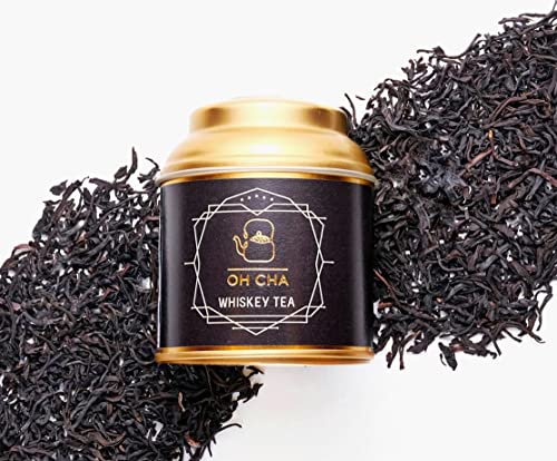 Image of OH CHA - Roasted Darjeeling Whiskey Flavored Tea, 35gms, Non-Alcoholic, Smoky, Whole Leaf