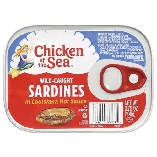 Chicken of the Sea Sardines in Louisiana Hot Sauce 3.75oz (9 Tins)