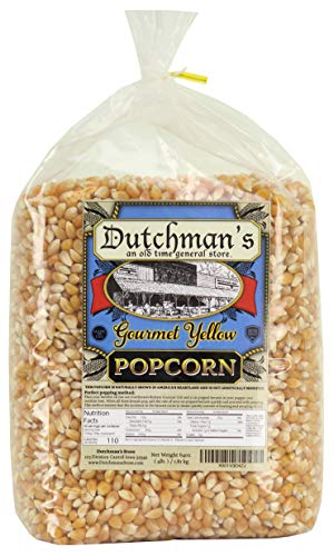 Dutchman's Popcorn - Gourmet Yellow Popcorn Kernels (4lb Refill Bag), Old Fashioned Popping