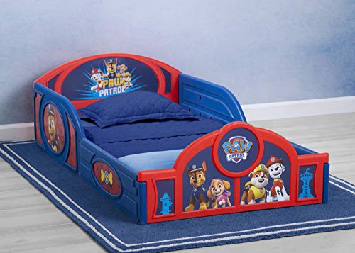 Delta Children - PAW Patrol Plastic Sleep and Play Toddler Bed with Attached Guardrails - image 2