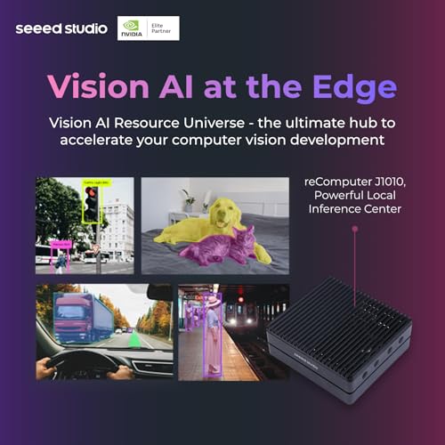 Image of Seeed studio NVIDIA Jetson Nano Edge AI Device - reComputer J1010 Kit, Aluminium Case, Pre-Installed Jetpack System. Mini PC with 0.5 TFLOPs (FP16), Power Supply NOT Included