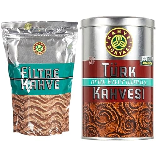 KAHVE DUNYASI Dünyası Filtre 250gr & Dünyası Orta Kavrulmuş Türk si 250 Gr