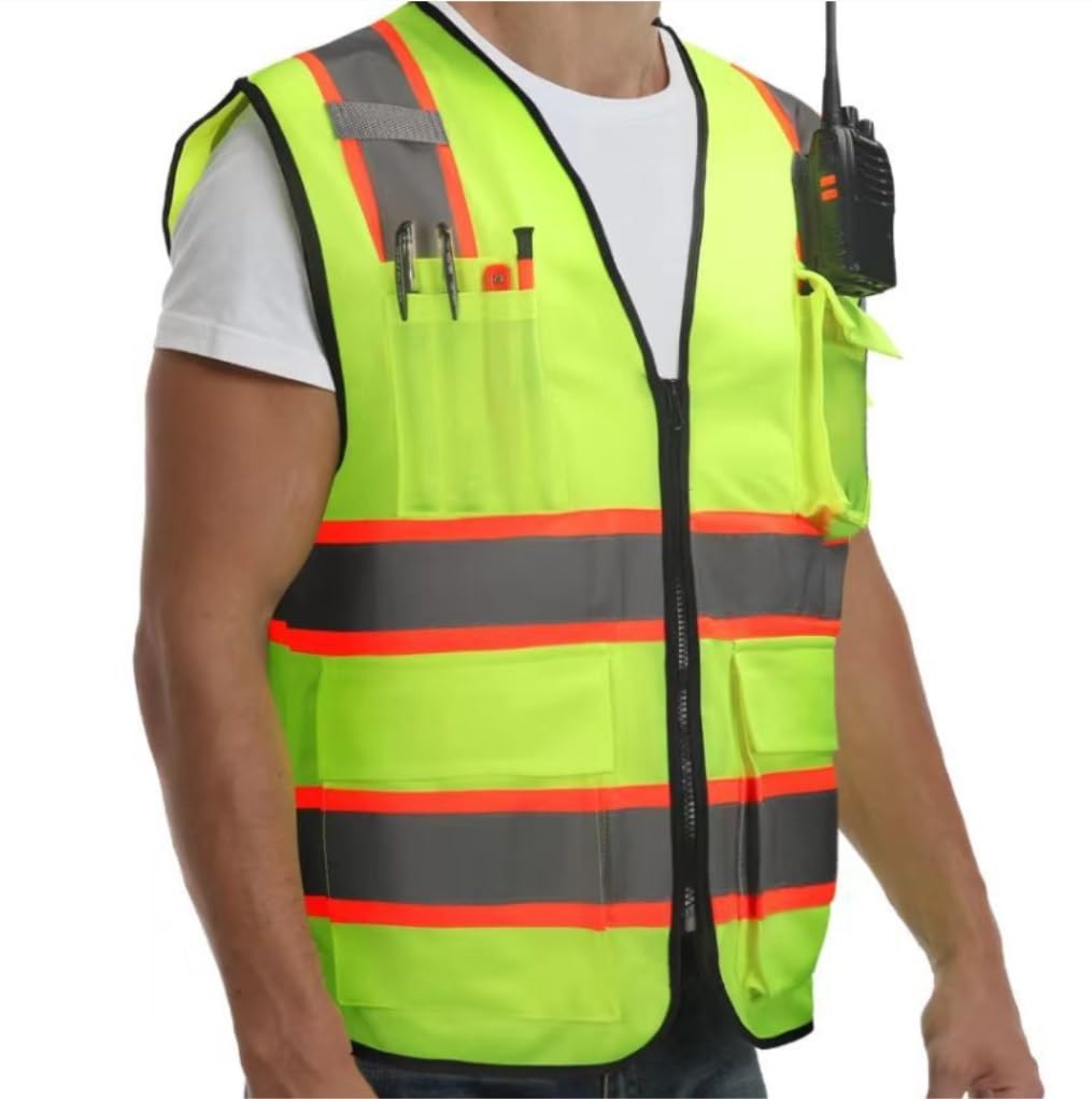 Chaleco de Alta Visibilidad Chaleco Reflectante Chalecos Reflectantes De Seguridad For Hombres Y Mujeres Chalecos De Construcción Y Tráfico Chaleco de Trabajo Chaleco de Seguridad