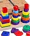 Jaques of London Staking Toys | Giocattoli in legno | Giocattoli Montessori | Giocattoli per bambini e ragazze 3 4 anni | Giocattoli per ragazze e ragazzi | Shape Sorter | Dal 1795