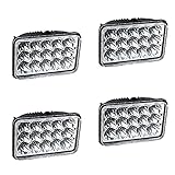 AMUNIESUN DOT Approved 4PC 4X6INCH headlight Compatible With Oldsmobile Cutlass 1980-1988 Oldsmobile Delta 88 1977-1991 Sealed High Low Beam