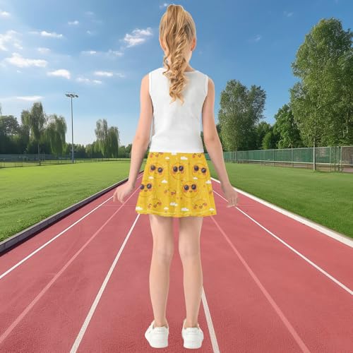 visesunny Girls Flowy Pleated Skirt Cartoon Hot Sun Tennis Golf Fashion Short Skorts for Casual Dance Outfit3