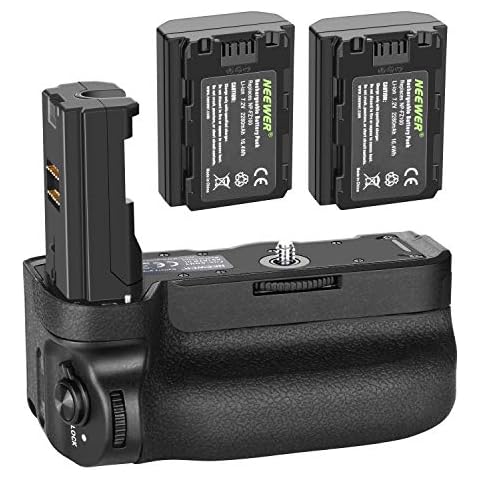 Neewer Vertical Empuñadura de Batería para Sony A9 A7III A7RIII con 2 Baterías Recargables de 7,2v 2280mAh Cover