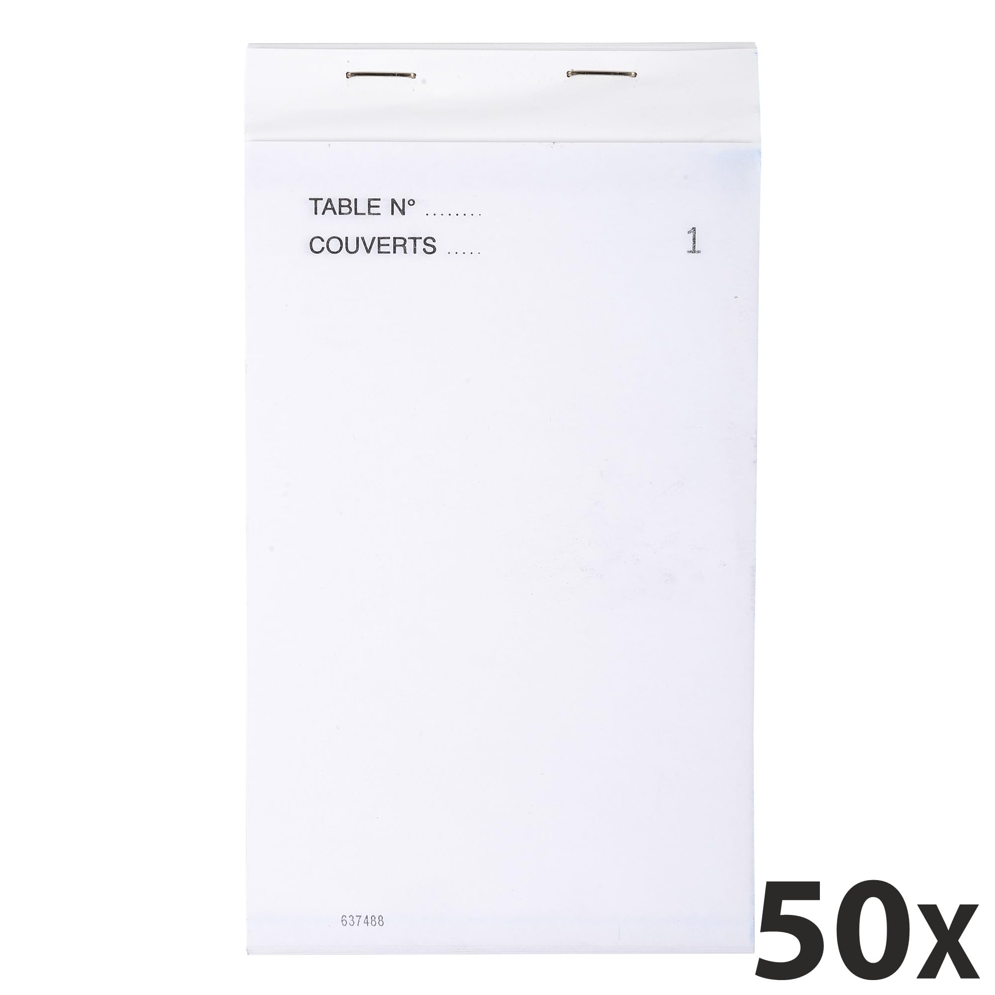 Exacompta - Réf. 96204E - Carton de 50 blocs Maître d'Hôtel - Carnet de commande pour restaurants - 50 feuillets blancs autocopiants en 3 exemplaires numérotés - Format vertical 9,6 x 17 cm