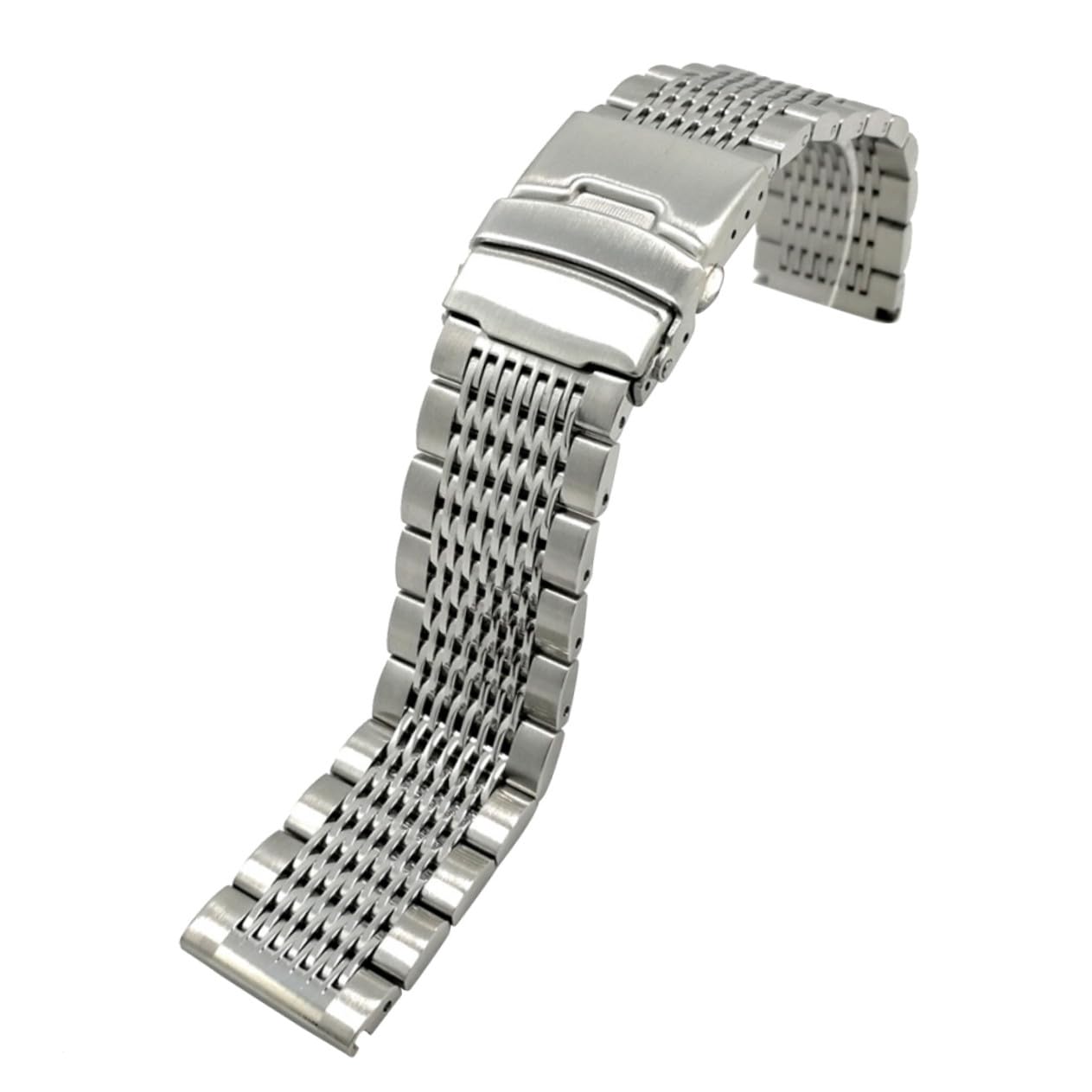 Correa de Reloj de Acero Inoxidable de 20mm, Plata
