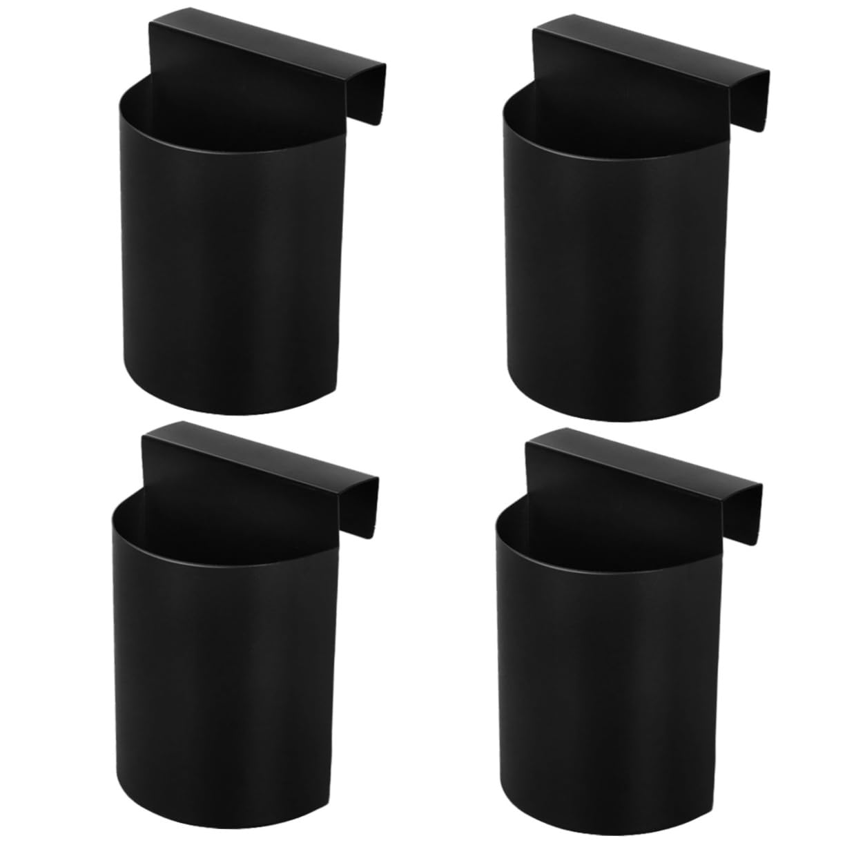 SOLUSTRE 4 Stück Aufbewahrungsbox Für Getreideschaufeln Lagerung Hängend Aufbewahrungsboxen Küchenregal Aufbewahrungshalter Für Die Küche Vorrat Speichern Getreide-organizer Black Eisen