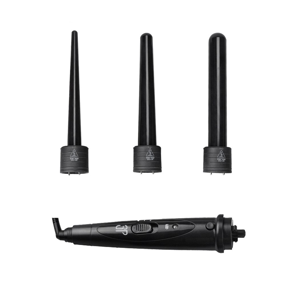 Fer à Boucler,Culwad 3 en 1 Boucleur Cheveux avec LED Fer à Friser de 150-210°C en Céramique avec Gant (EU Plug Prise)