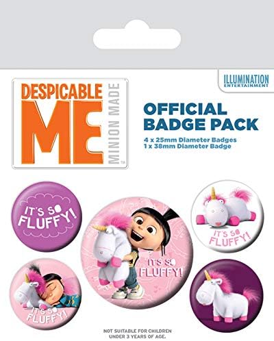 Pyramid International Despicable Me It's So Fluffy Badge, Multi-Colour, 10 x 12.5 x 1.3 cm