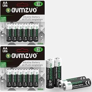 avmzvo Pilas alcalinas AA, LR6 de 1,5 V, potencia duradera, potente, 12 unidades, se puede utilizar para juguetes, despertador y otros dispositivos electrónicos