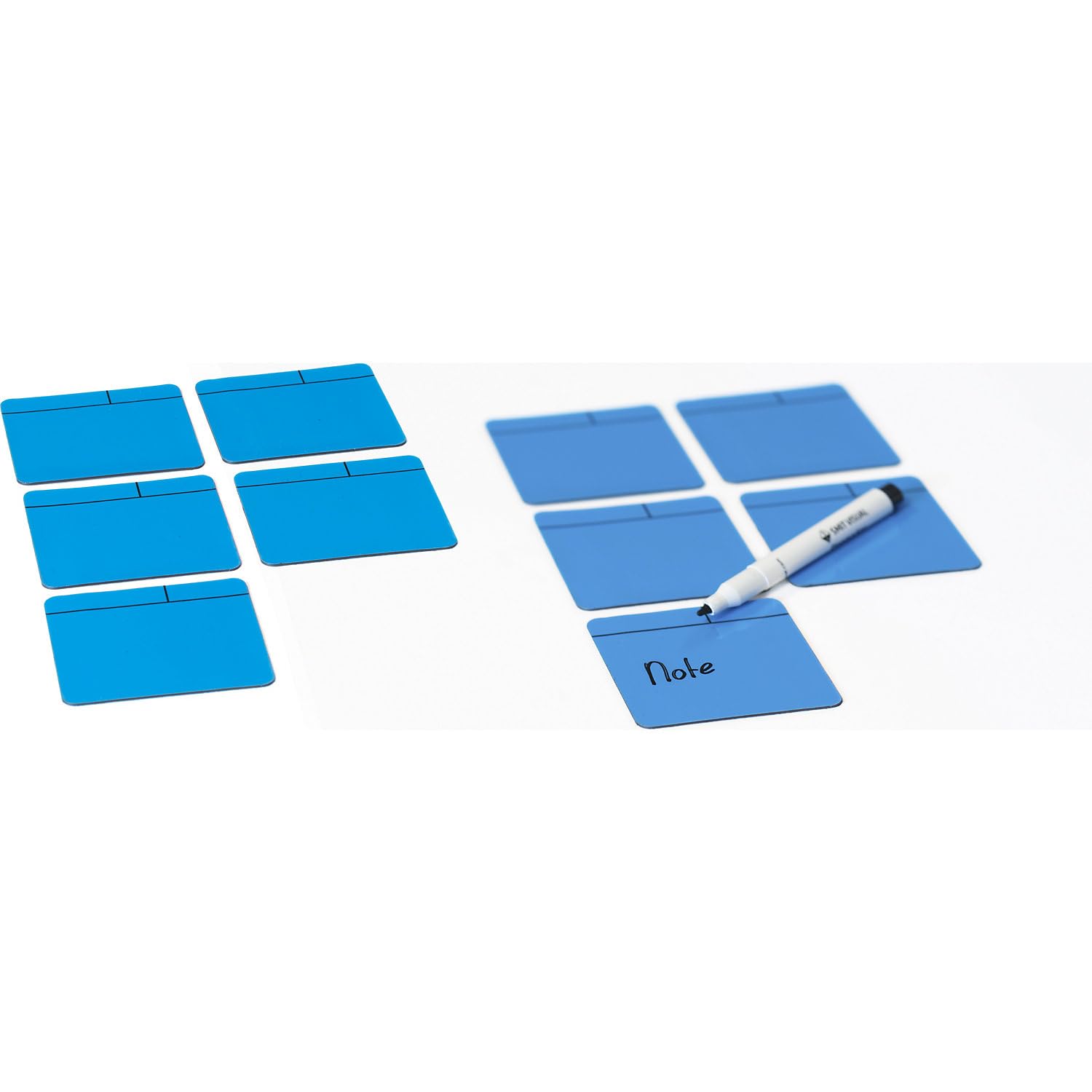 kaiserkraft | Haftnotizen | Magnetisch, LxB 75 x 75 mm, VE 10 Stk, blau