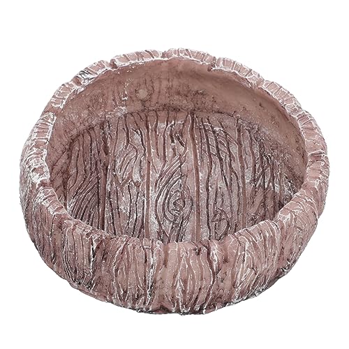 ノーブランド品 爬虫類用ウォーターボウル フィーダ トカゲの餌箱 魚の水族館 亀の餌 クレステッドゲッコー アクセサリー トカゲの水皿 亀のテーブル 亀のウォーターディスペンサー Grey 樹脂