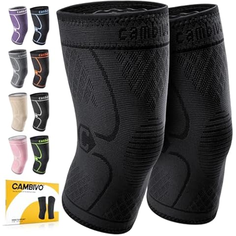 CAMBIVO Knee Brace Compression Sleeve Cover