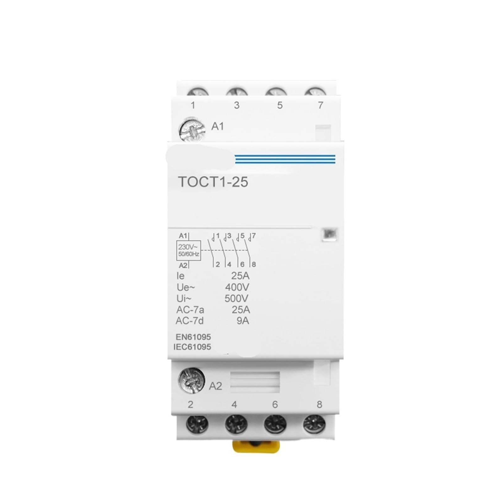 YFHGULBTK 4P 25A 220V/230V 50/60HZ Din Rail Household Ac Contactor 1Pcs(220V,2NO2NC)