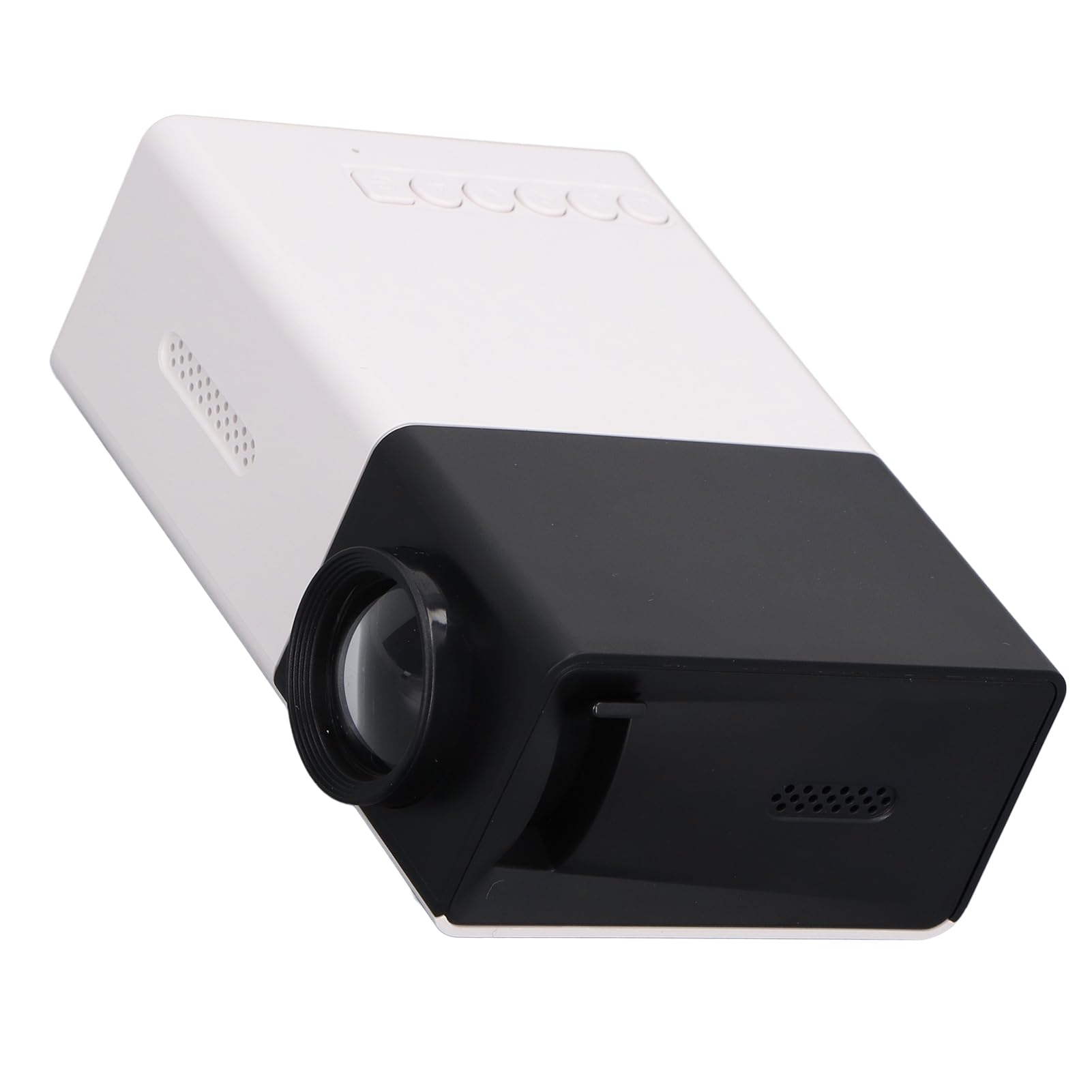 Mini Proiettore 1080P, Mini Proiettore Portatile Tascabile, Videoproiettore LED HD 1080P con USB AV, per Regali, Cartoni Animati, Film, TV, Campeggio (Spina europea)