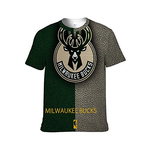 Milwaukee MIL Logo Buck Men Adult Full Print 3D Short-Sleeves T-Shirts L