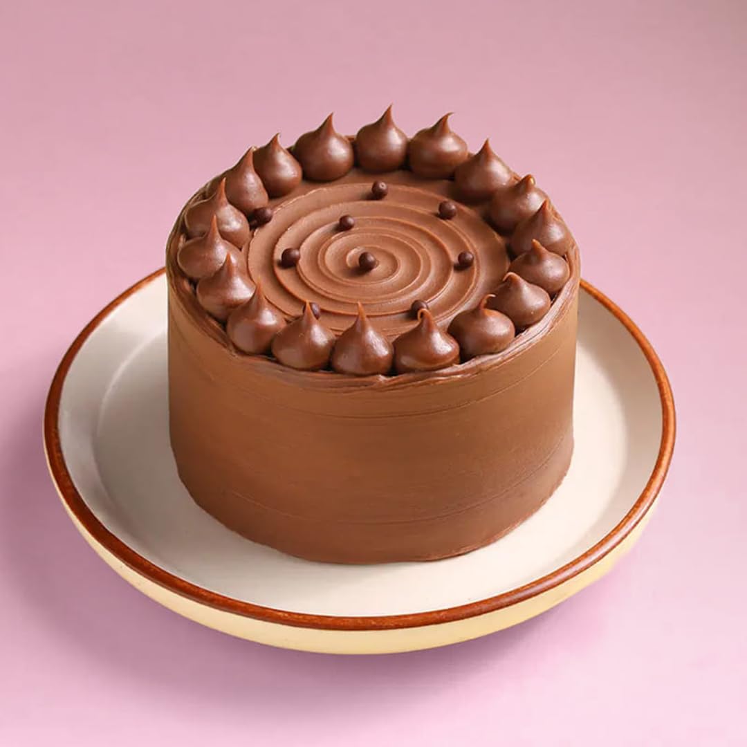 FlowerAura Delicious Fresh 300g Milk Chocolate Swirl Bento Cake For Birthday | Anniversary | Wedding | Mother's Day | Father's Day | Valentine's Day | Christmas | New Year (Same Day Delivery)-image-2