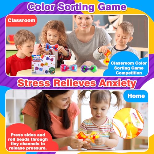 Sensory Fidget Toys for Kids Toddler: 4 Pack Color Sorting Sensory Toys ...