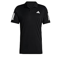 adidas Uomo Club Tennis 3-Stripes Polo Shirt, Black, S