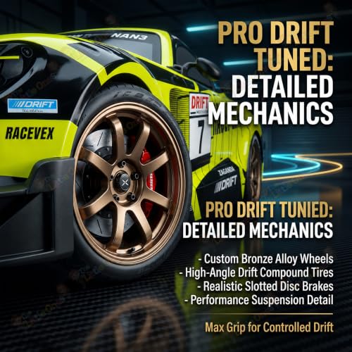 Image of TheLittleOnes 4x4 Rc Drifting Car - Rc Drift Cars High Speed Remote Control Drift Car 2.4GHz Remote Control Drift Stunt Off Road Cars 360 Rotation Toys For Kids & Adults Boys & Girls [HyperDrift X ]