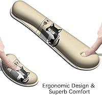 Vista 135 de MIBITRI Juego de alfombrillas para mouse y teclado, alfombrilla de mouse extendida para juegos + soporte ergonómico para reposamuñecas para teclado