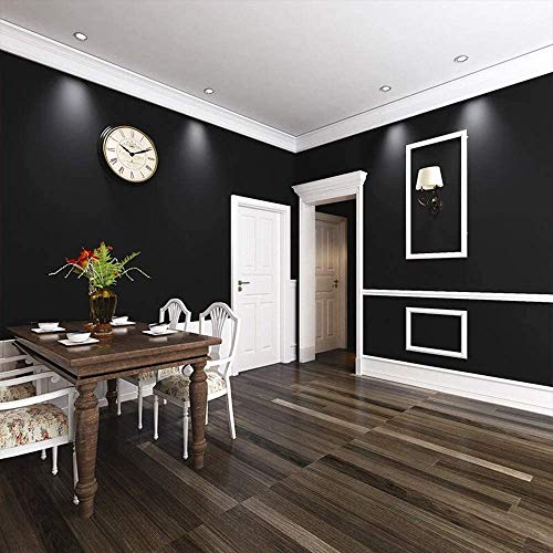 Image of 15.7''x236.2 inch inch Black Wallpaper Peel and Stick Wallpaper Removable Wallpaper Vinyl Contact Paper