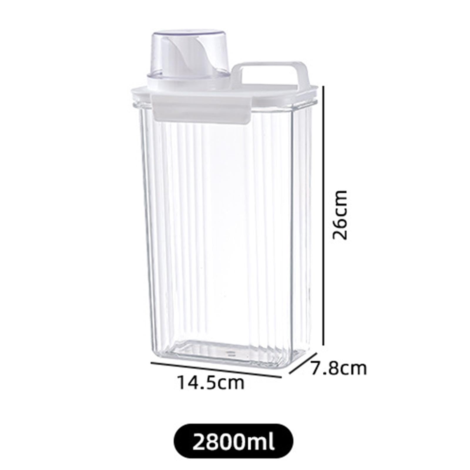 Solución de Almacenamiento Transparente para Artículos de Lavandería, 2800ML