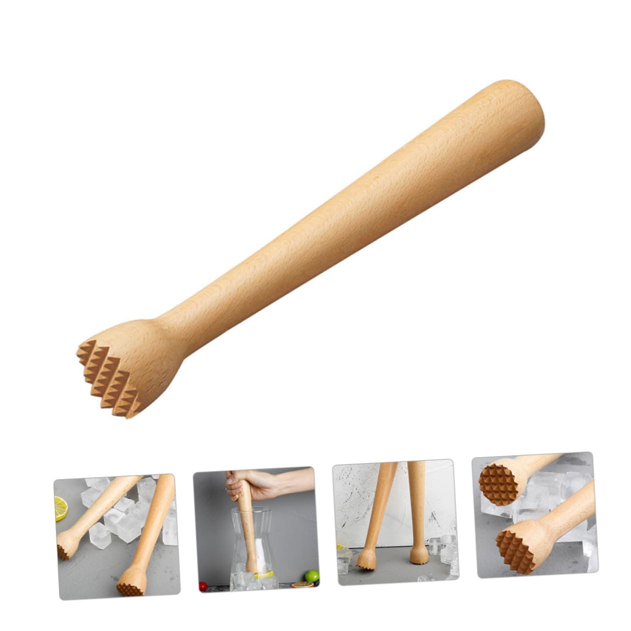 CIYODO Muddling Tool for Drinks Wooden Pestle Bar Beech Pestle Perfect for Bar Home Use