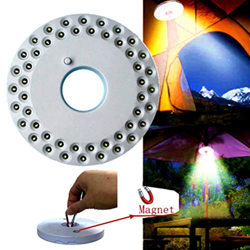 Woorea 48 LED Lantern Pole Umbrella Light Portable Outdoor Camping Light For Beach Tent Terrace Garden Emergency Lights Battery Operated