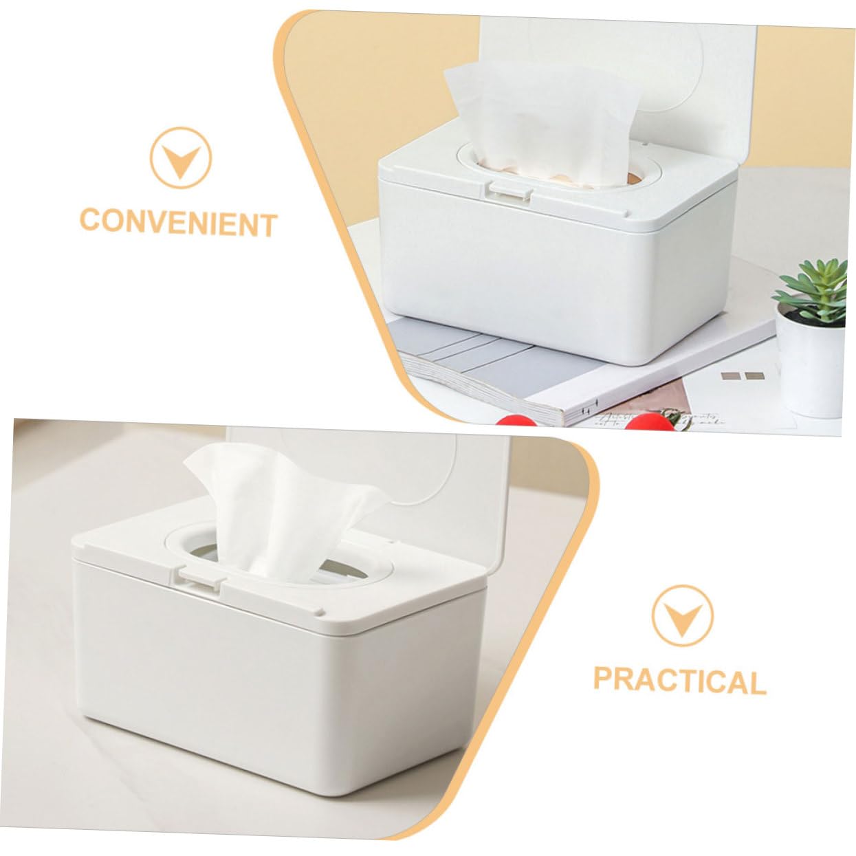 SUPVOX 2 Dispenser Salviette Ricaricabile Contenitore per Salviettine Umidificate Portatile e Facile Design e Resistente Adatto per Bagno