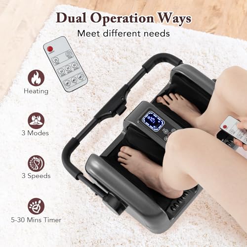 Image of ARLIME Foot Massager with Heat, Deep Kneading Shiatsu Massager Machine for Plantar Fasciitis Pain Relief Neuropathy Muscle Arm Relaxation, Foot and Calf Massager Gifts for Adults (Grey)