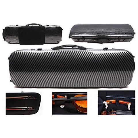 Yinfente 4/4 New violin Case Carbon fiber Fiberglass Oblong case Strong Light Full size music Sheet Bag Cover