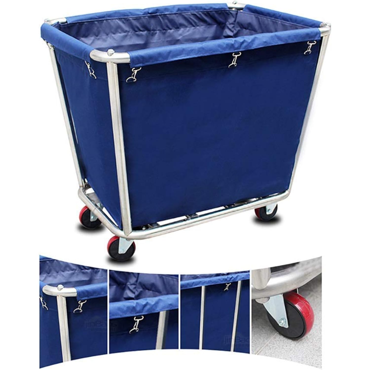 YYONGAO Trolley On Wheels Blue Hotel Rolling Laundry Sorter Storage Cart on Wheels