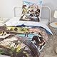 MUSOLEI Dinosaurier Bettwäsche 135x200 Kinder Jurassic World Dino Bettwäsche Jungen Teenager Jugendliche Kinderbettwäsche Mikrofaser 3D-Druck Bettbezug und 1 Kissenbezug 80x80 Geschenk