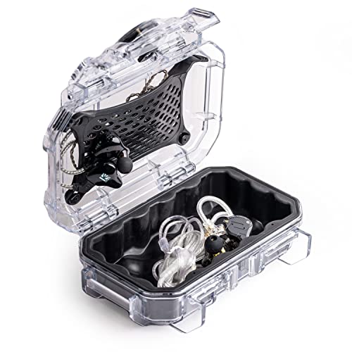 Evergreen | in Ear Monitor Protective Cases for IEM - Compatible with KZ ZS10 Pro ZST ZEX AS10 AS16 ZSN Pro X YINYOO TANGZU Moondrop Shure SE215 Airpods (52 Clear)