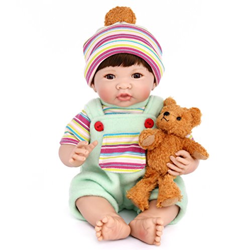 Reborn Baby Puppen Handgemachte Lebensechte Realistische Silikon Vinyl Baby Puppe Weiche Simulation 14 Zoll 35 Cm Augen öffnen Mädchen Lieblings Geschenk