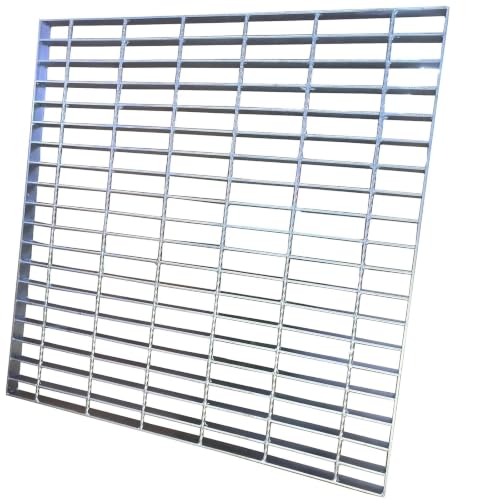 Image of Galvanized Steel Drain Grate, Driveway Channel Cover 32x32 in
