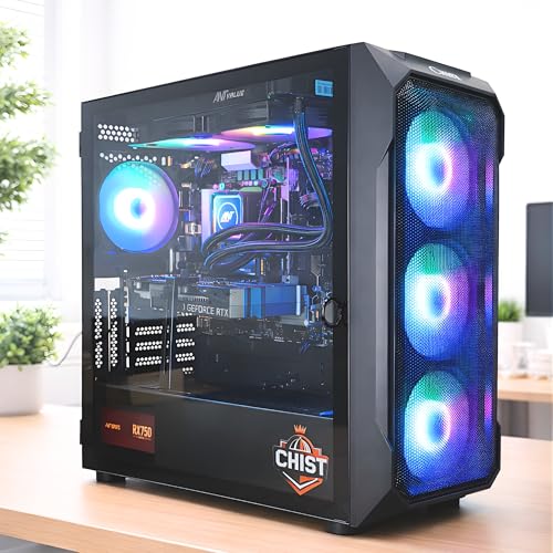 Image of CHIST Hyper Workstation PC (Core i9 14900K 14th Gen 24 Cores 32 Threads, 32GB DDR5 Ram, 1TB NVMe SSD, Liquid Cooler Fan, 750 PSU, Windows 11 Pro (Integrated UHD 770 Graphics)