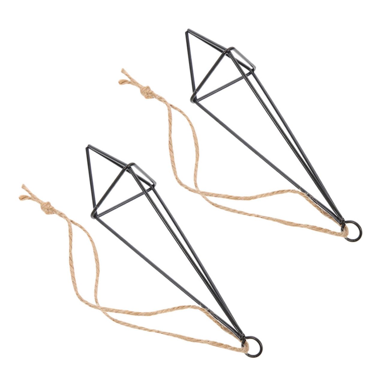 VANZACK 4 Ensembles Jardinière Suspendue Support De Plantes Suspendues Crochet De Jardinière Suspendu Suspension Cintre pour Plantes D'extérieur Tillandsia Stand Le Fer Noir 2 Pièces * 4