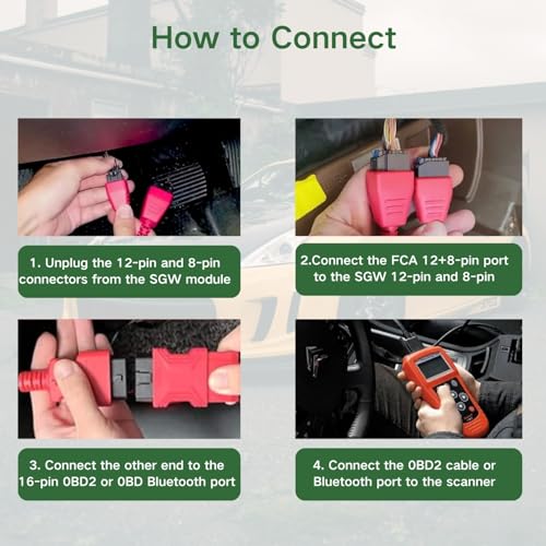 Image of for Autel Original OBD2 12+8 Adapter,Secutiry Gateway Bypass Cable 12 8 Connector for Chrysler SGW Equipped FCA SGW Car Vehicles Diagnostic Tool for Scanner MK808 MX808 MX900 MS906 MS908