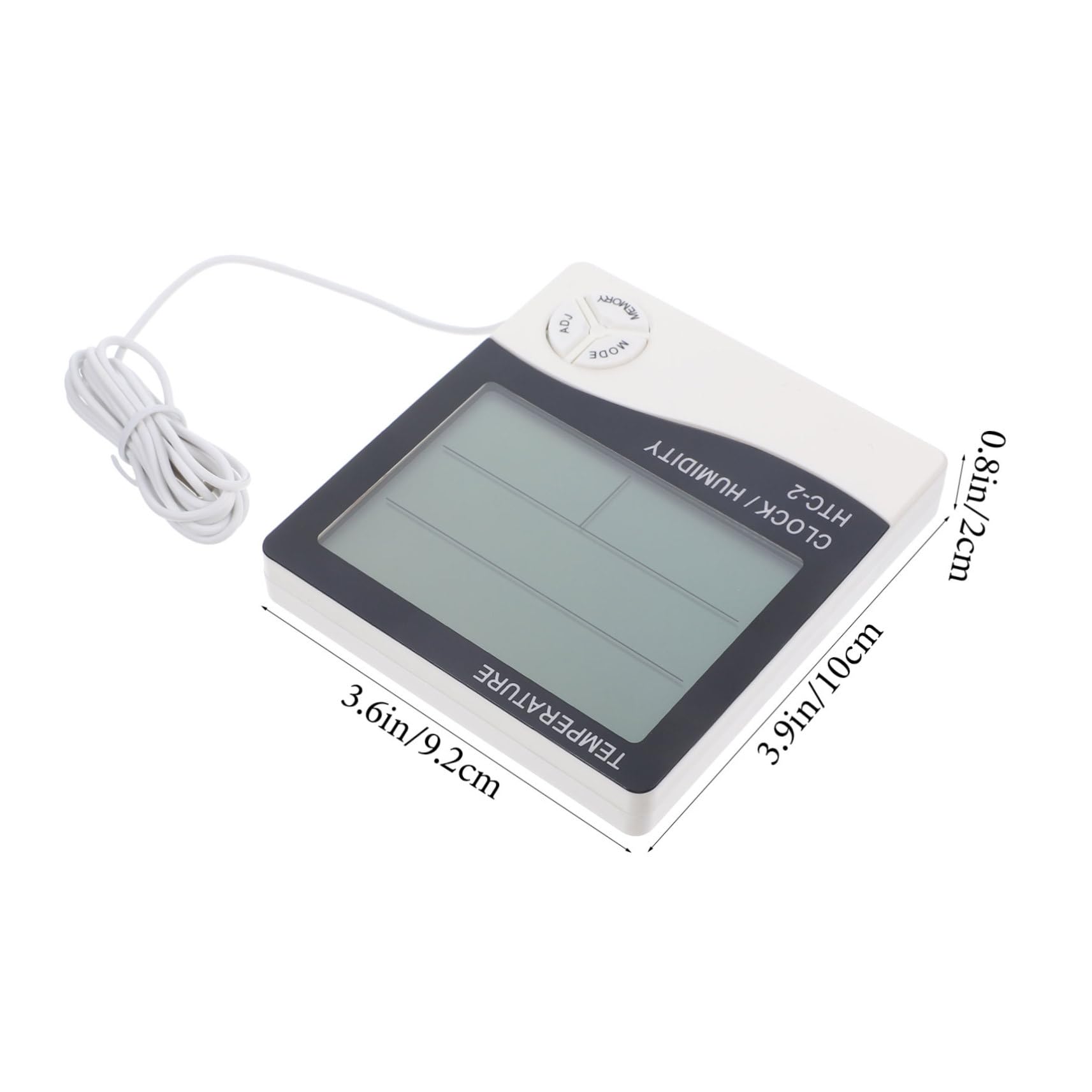 Happyyami LCD Digital Fish Tank Thermometer Aquarium Hygrometer Dual Temperature Display Plastic Material Large Screen Home Office Use Random Color