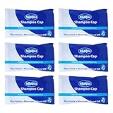 Nilaqua Rinse Free Shampoo Cap, No Shower Required, Nourishing Soft & Kind Vegan Friendly & Paraben/Latex Free, No Rinse Shampoo Caps for Elderly | Just Microwavable, Apply and Towel off | 6 Pack