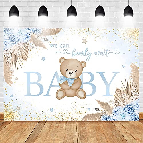 Fondo para Baby Shower Mocsicka Azul 240x180 cm miniatura 3