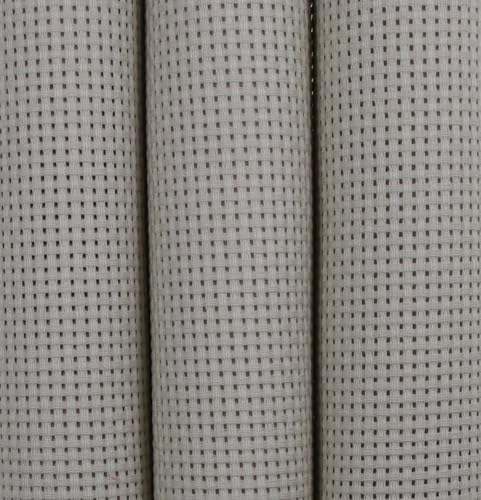 Image of KCS 3 pc of 15 inch x 18 inch(38cmx45cm) Counted Cross Stitch Cotton Aida Cloth Needlework Rolled Fabric Box,11CT,Pearl Grey