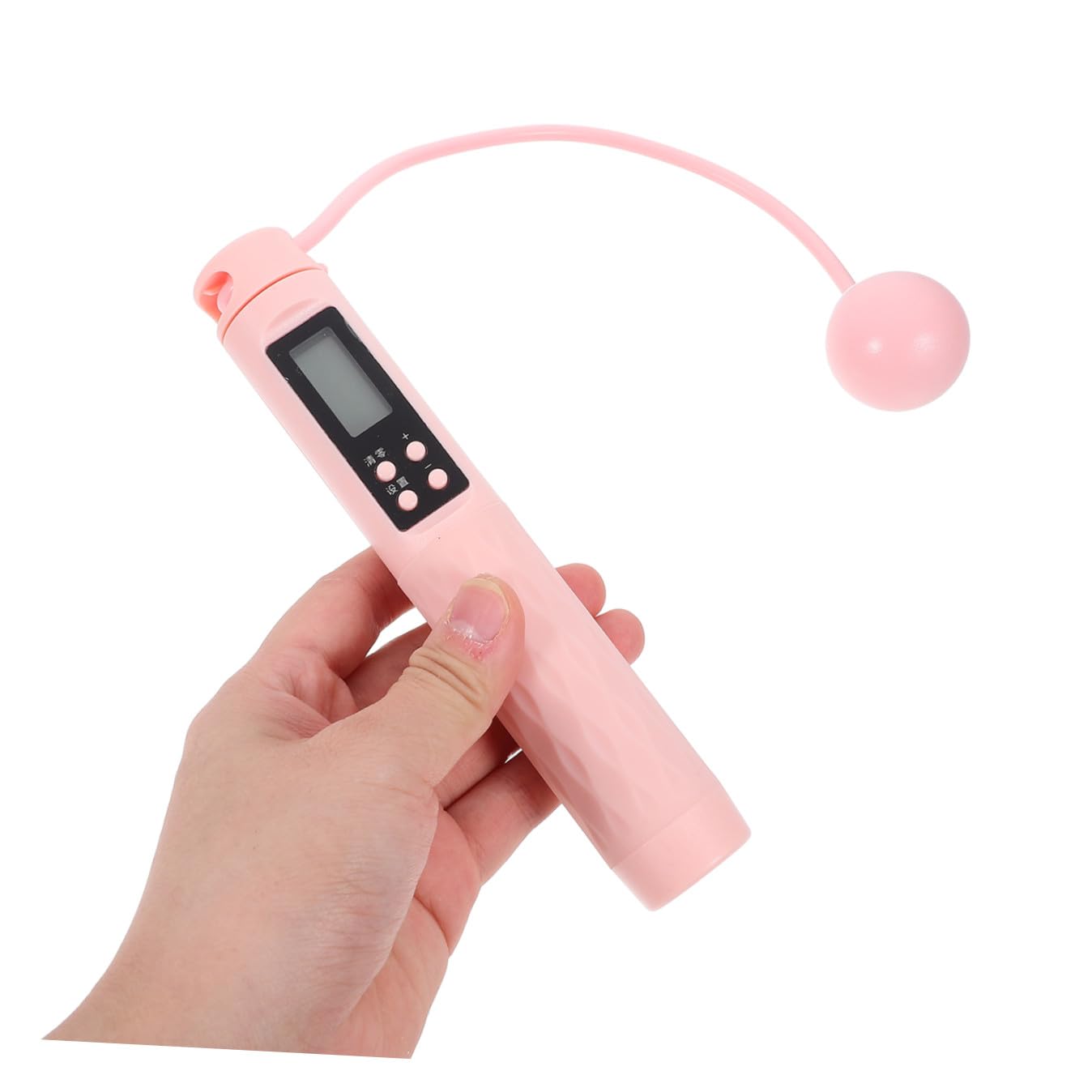 Toyvian Saltar la Cuerda para Contar inteligentemente Cable cordón Grueso Salto a la comba Cuerda de Salto de Fitness para Mujeres. Cuerda de Saltar con Peso para Mujeres AbS Rosa